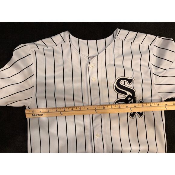 Chicago white Sox Konerko #14 jersey white black stripes youth 10-12 - Picture 7 of 8
